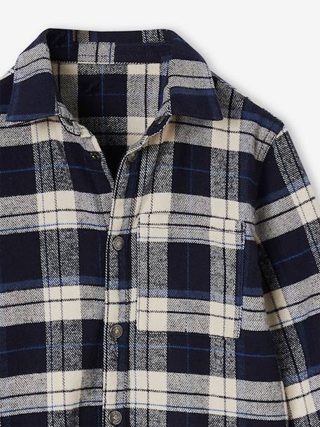 Chequered Flannel Shirt for Boys night blue 