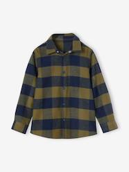 Flannel Shirt with Large Checks, for Boys