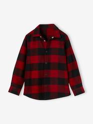 Flannel Shirt with Large Checks, for Boys