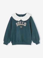 Girls-Romantic Sweatshirt with Peter Pan Collar for Girls