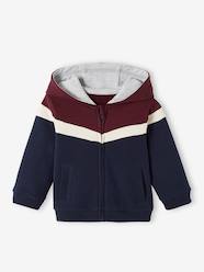 Baby-Jumpers, Cardigans & Sweaters-Jacket with Hood & Zip for Boys