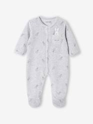 Baby-Pyjamas-Bunnies Sleepsuit in Velour for Newborn Babies