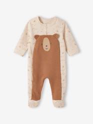 -Fleece Sleepsuit for Newborn Babies, Front Flap Opening with Press Studs