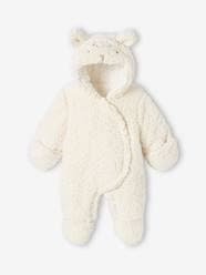 Baby-Outerwear-Faux Fluffy Fur "Sheep" Pramsuit for Babies