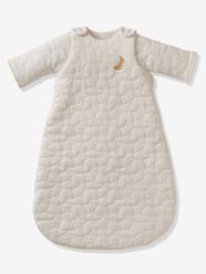 Bedding & Decor-Quilted Baby Sleep Bag with Removable Sleeves in Organic Cotton* Gauze, Dream Nights