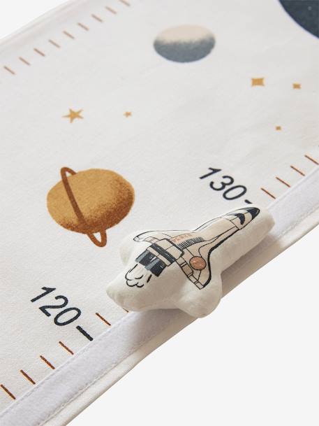 Rocket Growth Chart in Fabric printed blue 