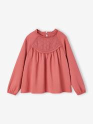 Girls-Tops-Top with Detail in Broderie Anglaise, for Girls