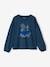 Top with Glittery Details & Message in Velour, for Girls navy blue+purple clover 