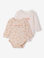 Pack of 2 "Heart" Bodysuits in Organic Cotton for Babies
