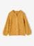Fancy Knit Cardigan with Openwork for Girls mustard 