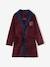 Coat of Arms Bathrobe in Plush Fabric for Boys bordeaux red 