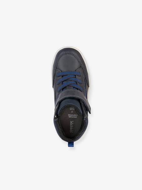 High Top Trainers with Hook-&-Loop Straps, J Arzach by GEOX®, for Children ink blue+navy blue 