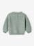Rib Knit Jumper with Broderie Anglaise Collar for Babies sage green 