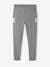 Sports Leggings in Techno Fabric with Fancy Details on the Side for Girls marl grey 