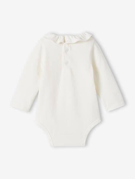 Pack of 2 Long Sleeve Bodysuits with Peter Pan Collar, for Babies navy blue 