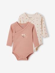 Pack of 2 Long-Sleeved Bodysuits for Newborn Babies