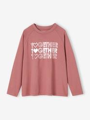 Girls-Tops-Sports Top with 'Together' Shiny Motif & Long Raglan Sleeves for Girls