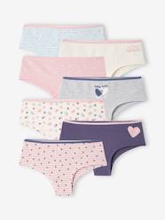 Girls-Underwear-Pack of 7 Heart Shorties for Girls