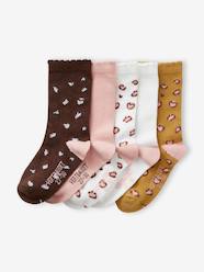 Girls-Underwear-Socks-Pack of 5 Pairs of "Wild" Socks for Girls