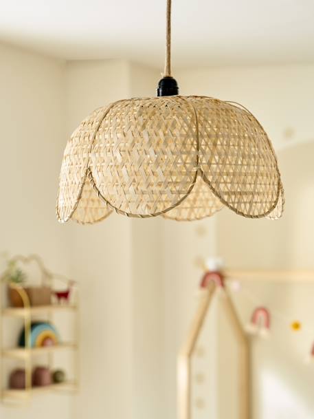 Hanging Lampshade in Cane, Countryside golden beige 