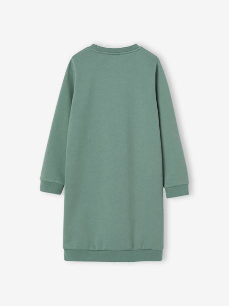 Basics Dress in Fleece for Girls emerald green 