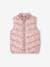 Sports Bodywarmer with Retractable Hood for Girls printed pink 