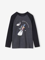 Boys-Tops-T-Shirts-Top with Graphic Motif & Raglan Sleeves for Boys