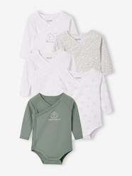 Baby-Pack of 5 Long Sleeve Bodysuits for Newborn Babies