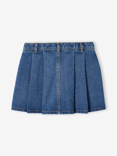 Pleated Denim Skirt, for Girls stone 