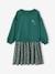 Dual Fabric Dress for Girls green 