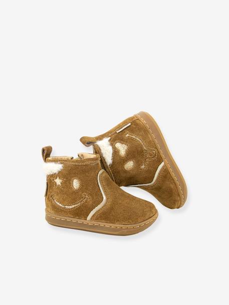 Bouba Joy Velours Glitter Boots for Babies by SHOO POM® camel 