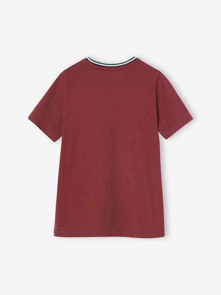 T-Shirt with Fun Fox Motif for Boys bordeaux red 