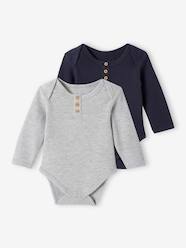 Pack of 2 Long Sleeve Honeycomb Bodysuits for Babies