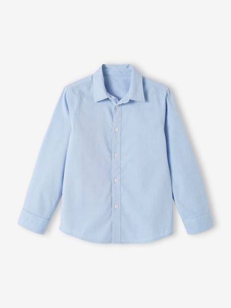 Oxford Shirt for Boys sky blue+white 