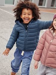 Boys-Coats & Jackets-Lightweight Jacket with Recycled Polyester Padding & Hood for Boys