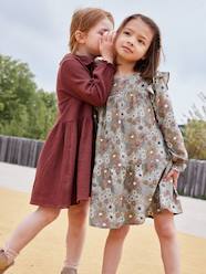 Girls-Frilly Dress with Floral Print for Girls
