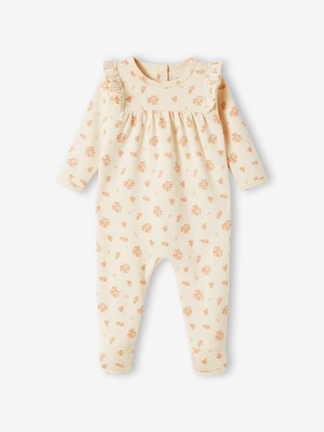 Pack of 2 'Sweet Nights' Sleepsuits in Interlock Fabric for Babies pale pink 