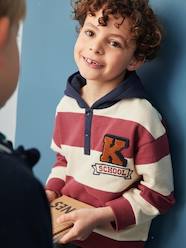 Boys-Cardigans, Jumpers & Sweatshirts-Hoodie with Bouclé Badge on Chest for Boys