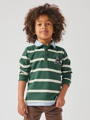Boys-Striped 2-in-1 Effect Polo Shirt, for Boys