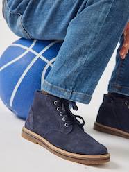 Shoes-Boys Footwear-Leather Boots with Laces & Zip for Children, Designed for Autonomy