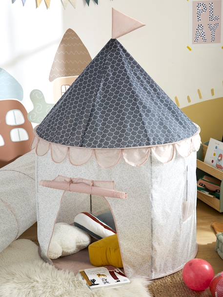 Fun Fabric Castle blue+rose 