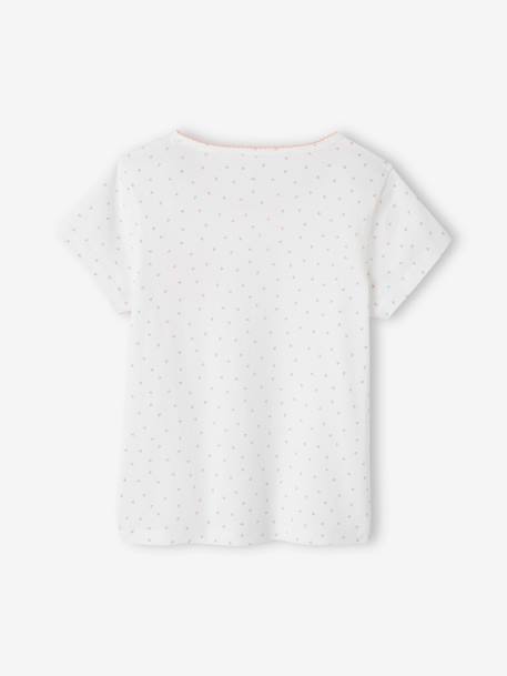 Pack of 3 Short Sleeve Fancy T-Shirts for Girls, Basics white 