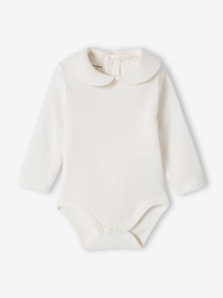 Pack of 2 Long Sleeve Bodysuits in Pointelle Knit for Babies old rose 