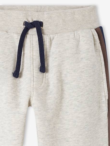 Sports Trousers with Stripes Down the Sides, for Boys marl beige 