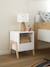 Bedside Table for Kids, Rétro Theme pale pink+WHITE LIGHT SOLID 
