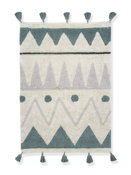 Washable Cotton Rug, Mini Berbere with Tassels - LORENA CANALS blue 