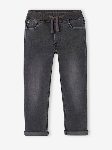 Indestructible relaxed straight jeans easy to pull on for boys denim grey+double stone+stone 
