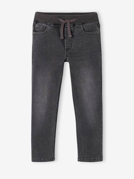 Indestructible relaxed straight jeans easy to pull on for boys denim grey+double stone+stone 