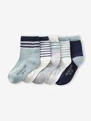 Baby-Socks & Tights-Pack of 5 Pairs of Striped Socks for Baby Boys