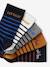 Pack of 5 Pairs of Striped Socks for Boys night blue 